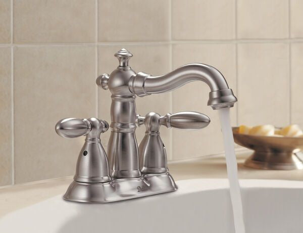 DELTA FAUCET Delta Faucet 2555-SSMPU-DST Victorian Two Handle Centerset Bathroom Faucet