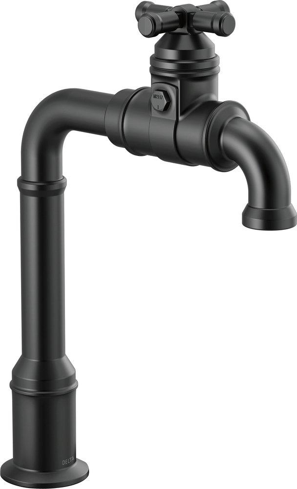 DELTA FAUCET Delta Faucet 1990LFC-BL Broderick Single Handle Bar Faucet in Matte Black