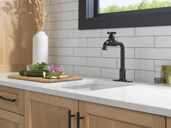DELTA FAUCET Delta Faucet 1990LFC-BL Broderick Single Handle Bar Faucet in Matte Black
