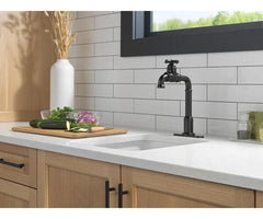 DELTA FAUCET Delta Faucet 1990LFC-BL Broderick Single Handle Bar Faucet in Matte Black