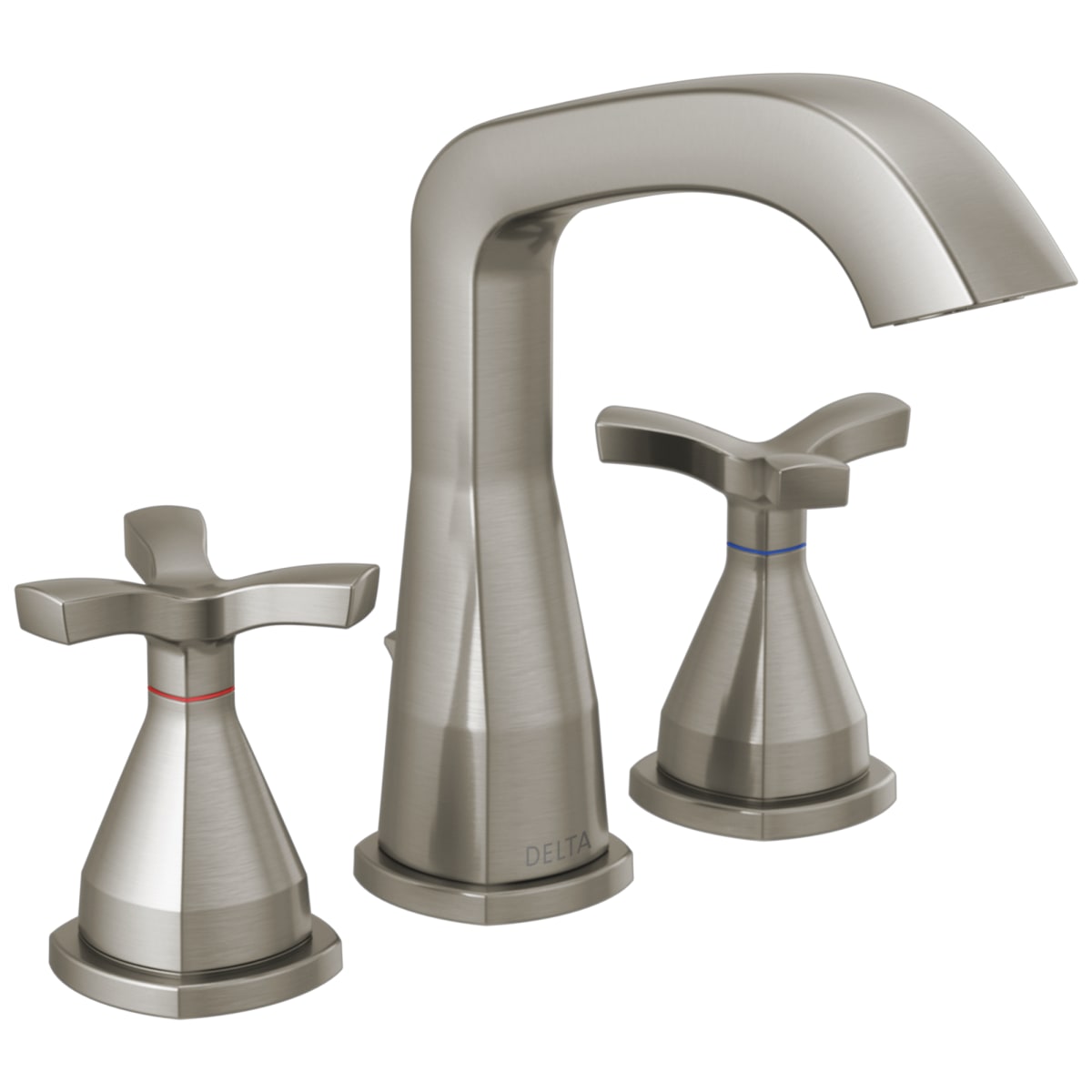 DELTA FAUCET Delta 357766-SSMPU-DST Lavatory Faucet Stryke Widespread 8-16 Inch Spread 2 Helo Spoke ADA WaterSense