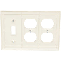 LEGRAND Pass & Seymour SP182I 3-Gang Toggle and 2-Duplex Combination Plate Ivory