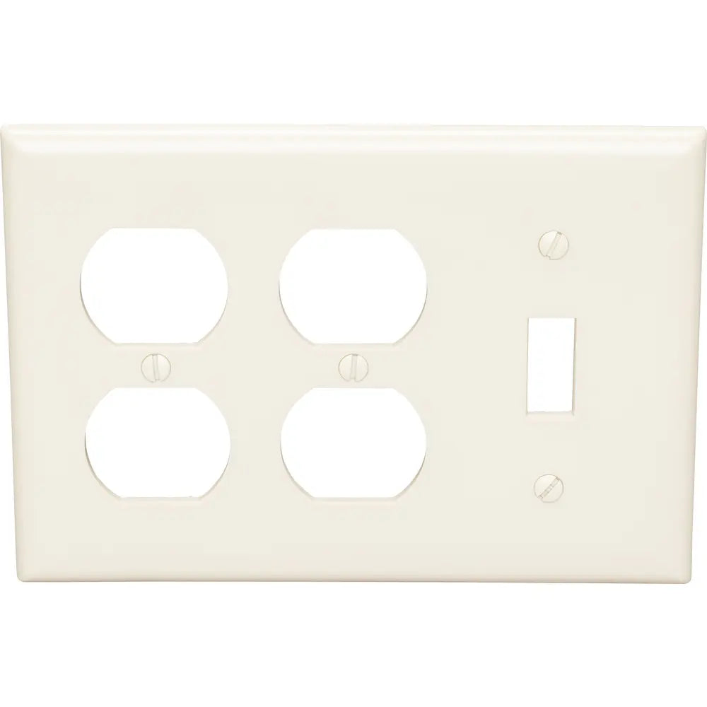 LEGRAND Pass & Seymour SP182I 3-Gang Toggle and 2-Duplex Combination Plate Ivory
