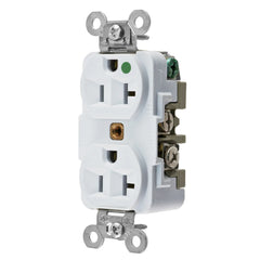 HUBBELL Hubbell HBL8300W HUB 20A125V WHITE HOSP DPLX RCPT NEMA 5-20R