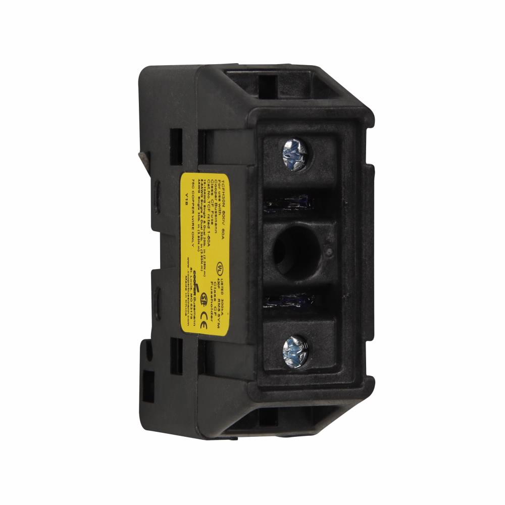 EATON Bussmann TCFH30N CUBEFuse TCFH Finger Safe Non-Indicating Fuse Holder 600 VAC/300 VDC 30 A