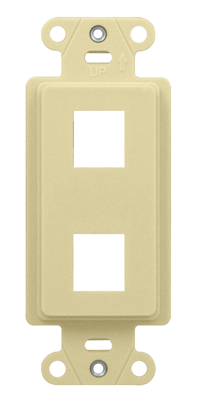 LEGRAND ONQ WP3412LA 2-Port Decorator Outlet Strap - Light Almond