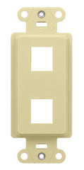 LEGRAND ONQ WP3412LA 2-Port Decorator Outlet Strap - Light Almond