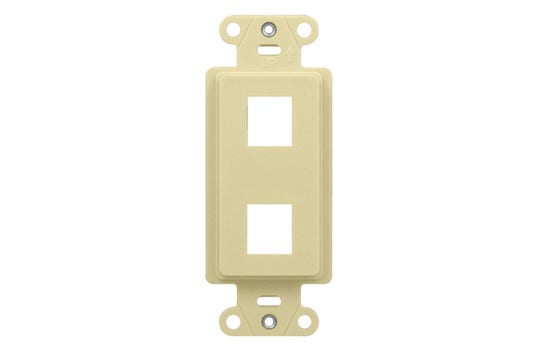 LEGRAND ONQ WP3412LA 2-Port Decorator Outlet Strap - Light Almond
