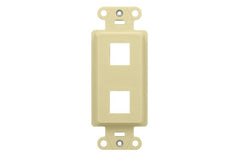 LEGRAND ONQ WP3412LA 2-Port Decorator Outlet Strap - Light Almond