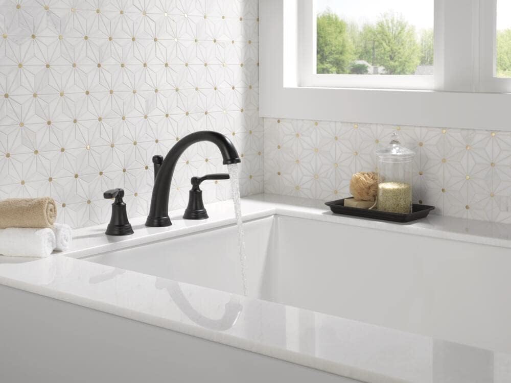 DELTA FAUCET Delta Faucet T2732-BL Woodhurst Roman Tub Matte Black