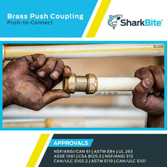 JOHN GUEST SharkBite U020LF 1 Inch Coupling Push to Connect Brass Plumbing Fitting