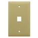 LEGRAND Pass Seymour WP3401-IV Plastic 1-Gang 1-Port Rectangular Keystone Wallplate