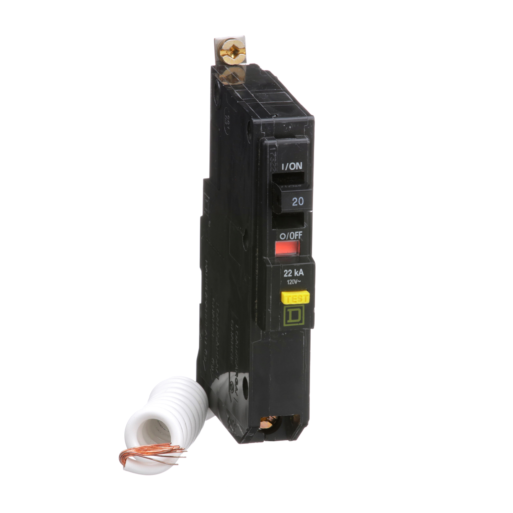 SCHNEIDER ELECTRIC Square D QOB120VHGFI Circuit Breaker w/GFI 20A 120V 1Ph Replacement MPN