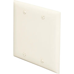 LEGRAND Pass & Seymour SP23I Standard Blank Wallplate, 2 Gangs, Ivory, 5 in