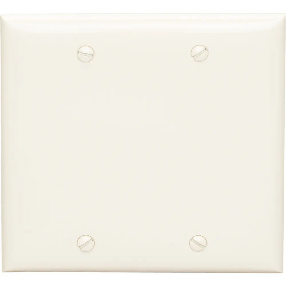 LEGRAND Pass & Seymour SP23I Standard Blank Wallplate, 2 Gangs, Ivory, 5 in