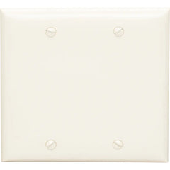 LEGRAND Pass & Seymour SP23I Standard Blank Wallplate, 2 Gangs, Ivory, 5 in