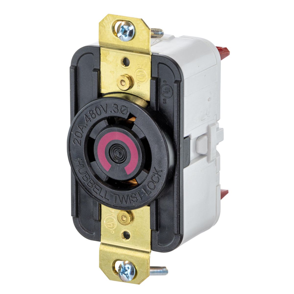 HUBBELL WIRING Hubbell Wiring Device-Kellems HBL2430ST HWD Twist-Lock Receptacle 3-Phase Single Flush 480 VAC 20A