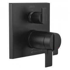 DELTA FAUCET DELTA T27T967-BL Delta Ara: Angular Modern TempAssure 17T Series Valve Trim with 6-Sett