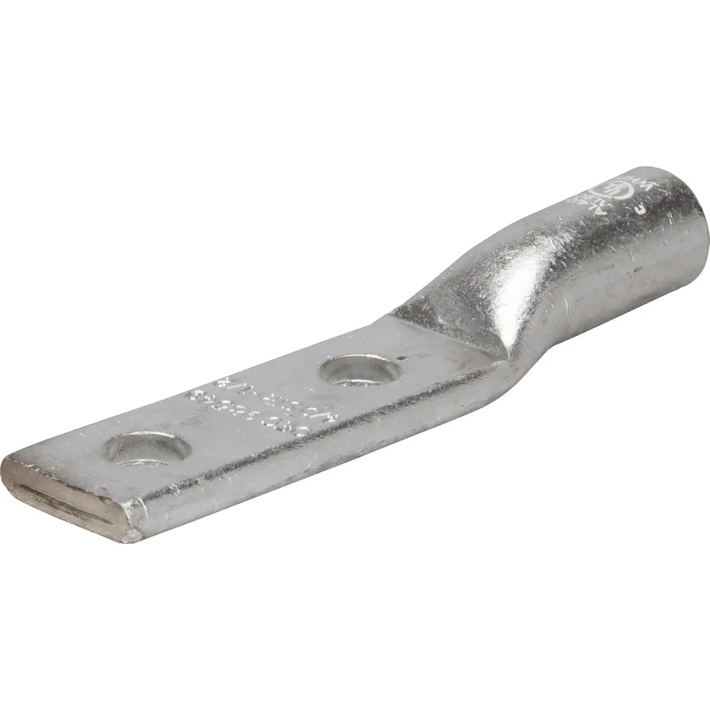 NSI INDUSTRIES NSI AL4/0N Polaris Double-Hole Aluminum Barrel Compression Lug, 4/0 1/2 Mounts