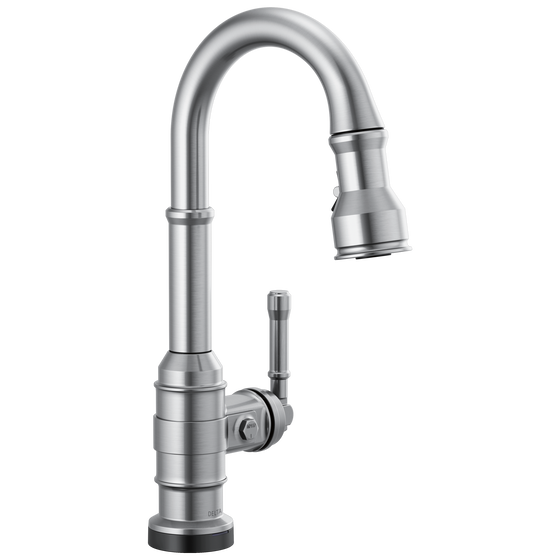 DELTA FAUCET Delta 9990T-AR-DST Broderick Single Handle Pull-Down Bar/Prep Faucet with Touch2O Technology