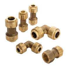MUELLER STREAMLINE Streamline ACP10141 Staked Stop Coupling Push-Fit x Push Brass