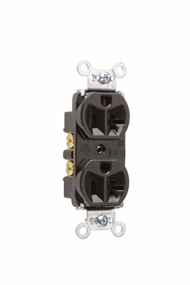 LEGRAND Pass & Seymour 5362 Hard Use Spec Grade Duplex Receptacle 20A, 125V, Brown