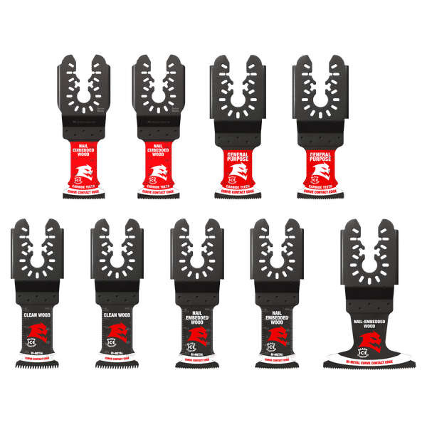 DIABLO Freud DOU9S Universal Fit General Purpose Oscillating Blade Set, 9-Piece