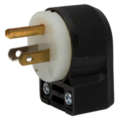 HUBBELL Hubbell HBL5266CA Insulgrip Heavy Duty 15A 125V Black Nylon Plug 8-Position Angle