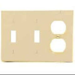 EATON EATON PJ28V Eaton Wiring Devices PJ28V Mid-Sized Combination Wallplate, 3 Gangs, 4.87 in H x 6.75 in W