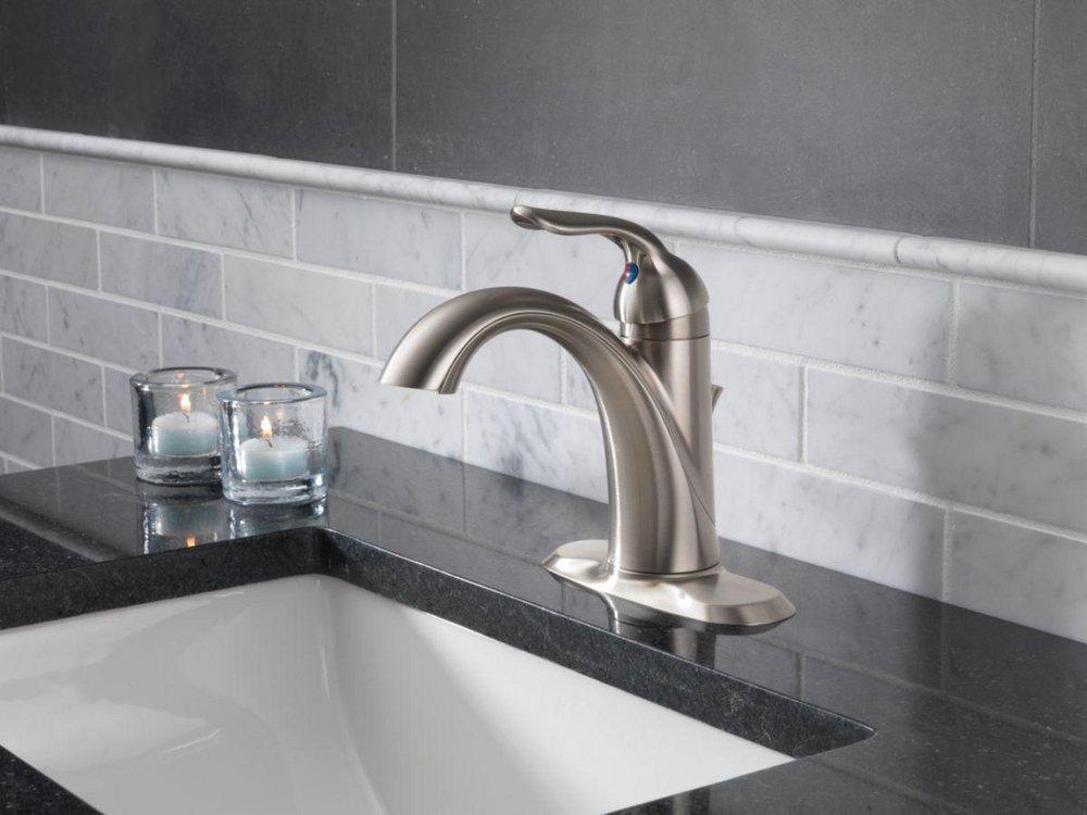 DELTA FAUCET Delta Faucet 538-CZMPU-DST Lahara Single Handle Bathroom Sink Faucet