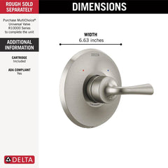 DELTA FAUCET Delta Faucet T14033-SS Kayra Monitor 14 Series Single Handle Valve Trim