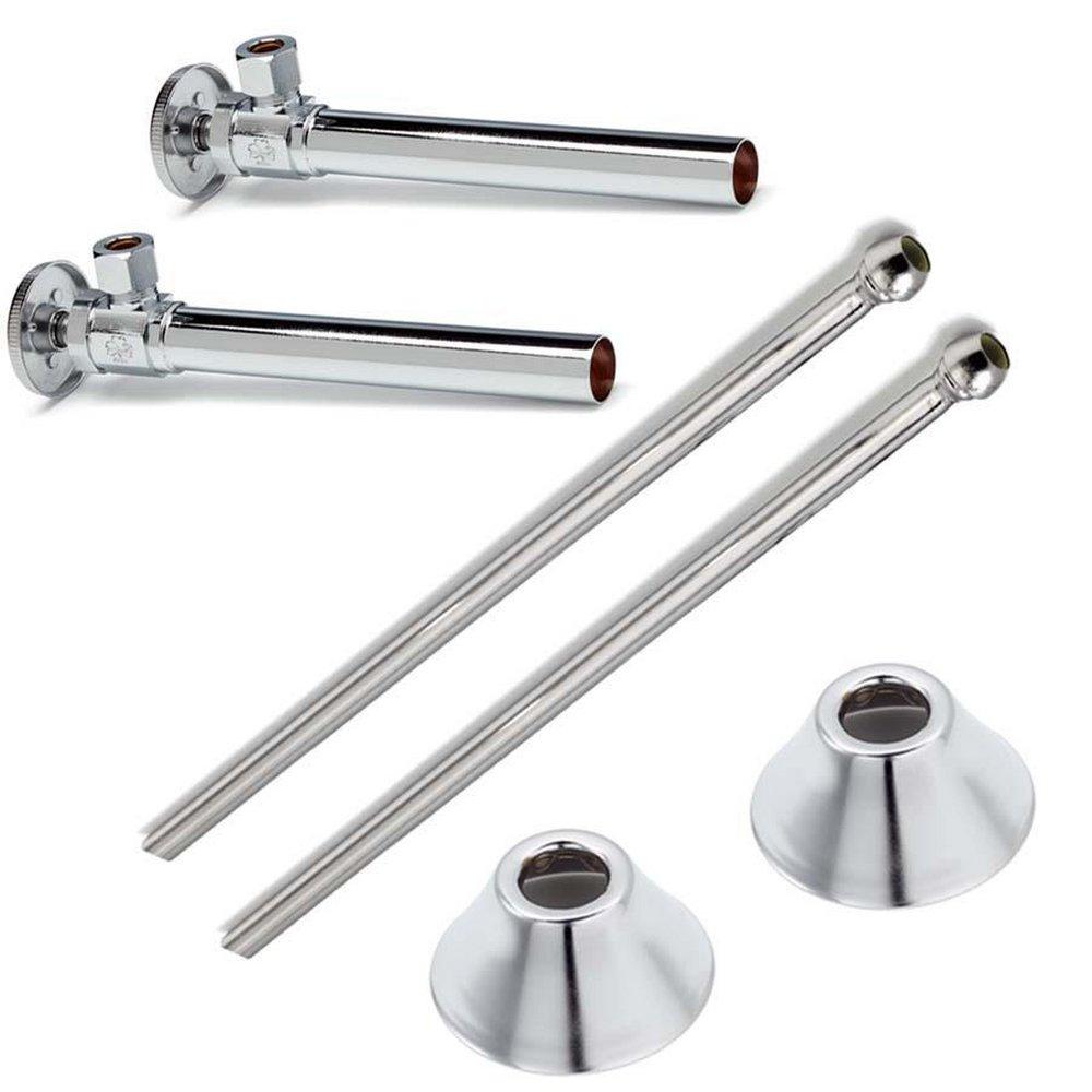 MCGUIRE McGuire LF170 Sink 1/2 in x 3/8 in. x 6-1/4 in. Supply Kit in Chrome Plated