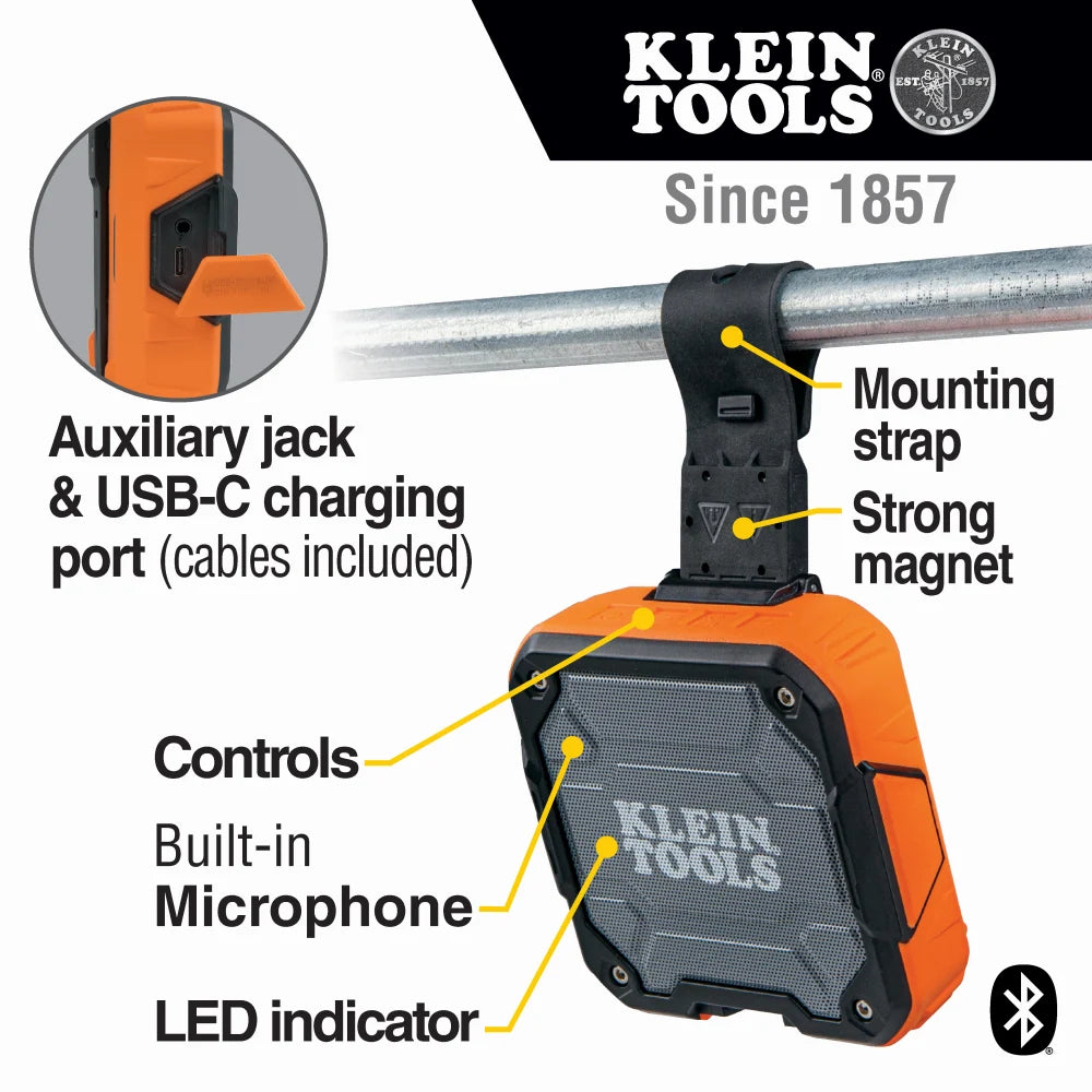 KLEIN TOOLS Klein Tools AEPJS2 Bluetooth Speaker with Magnetic Strap