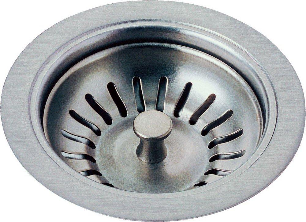 DELTA FAUCET Delta Faucet 72010 3-1/8 in. Brass Basket Strainer in Chrome