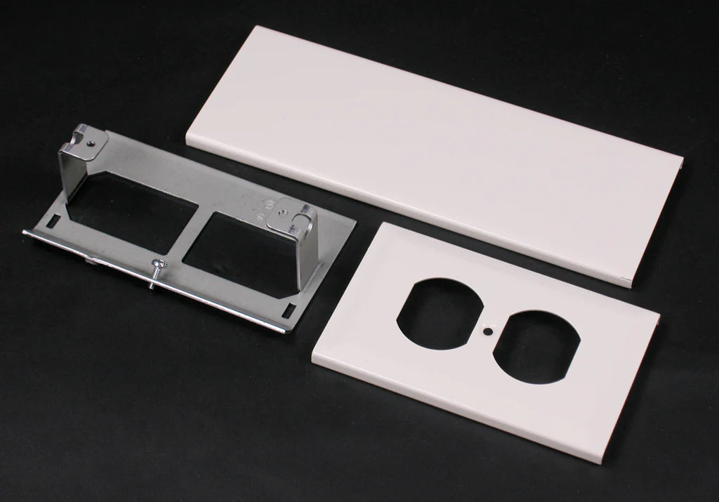 LEGRAND Legrand 30TP-B Wiremold 30TP-B 15 to 20 Amp Steel Duplex Receptacle Cover