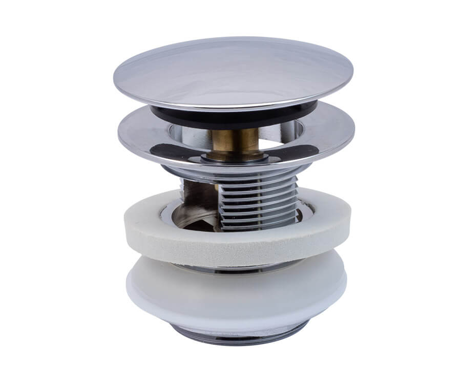 MOUNTAIN PLUMBING Mountain BDWOF-ST/IW EZ-Click Bath Tub Drain with Overflow