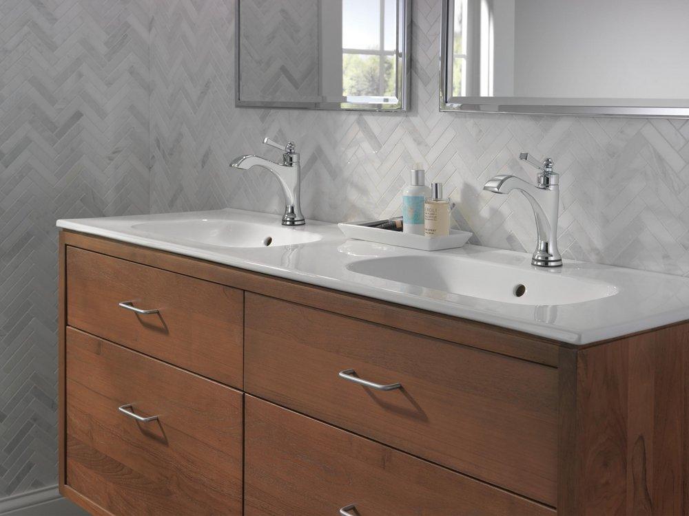 DELTA FAUCET Delta faucet 556T-DST dorval single handle monoblock sensor bathroom sink faucet