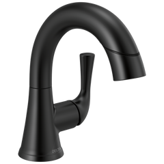 DELTA FAUCET Delta 533LF-BLPDMPU Kayra Single Handle Pull-Down Bathroom Faucet 1.2 GPM Matte Black