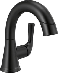 DELTA FAUCET Delta 533LF-BLPDMPU Kayra Single Handle Pull-Down Bathroom Faucet 1.2 GPM Matte Black