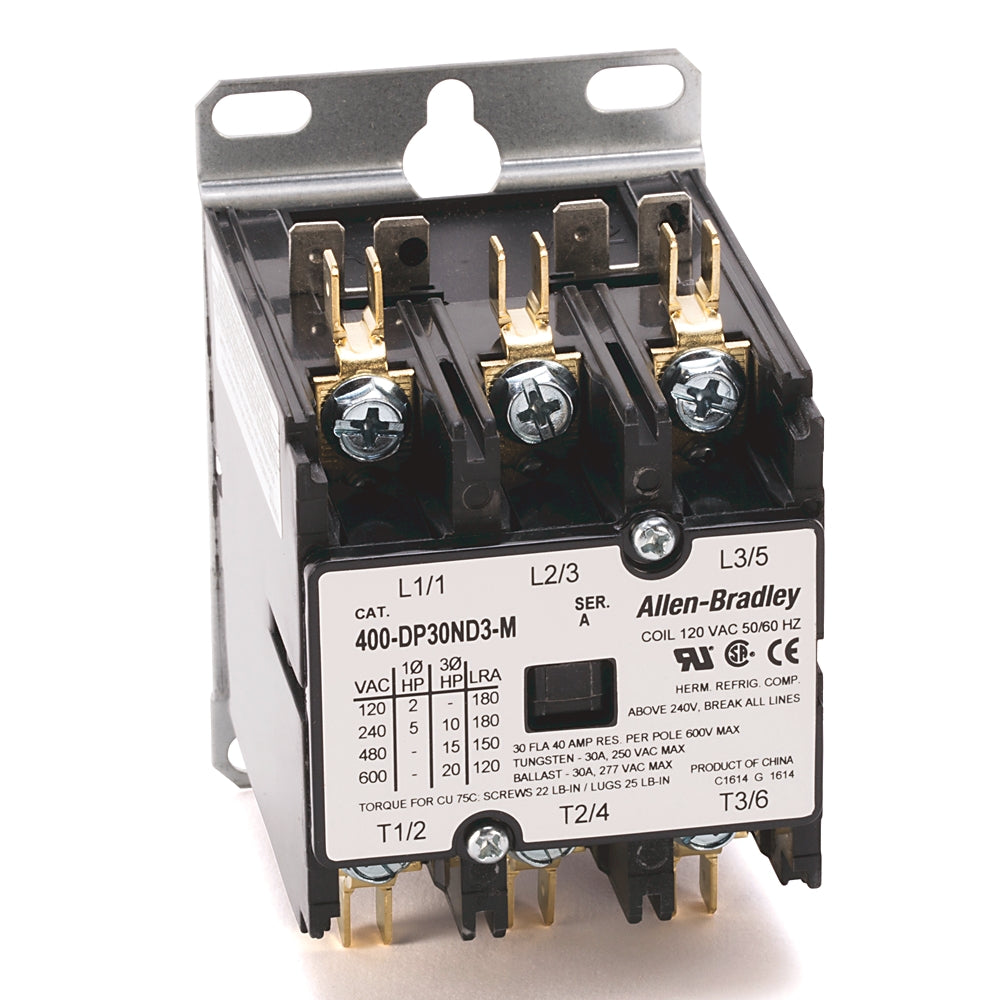 ALLEN-BRADLEY Rockwell Automation 400-DP30ND3 30A 120V 50/60Hz 3 Poles Contactors