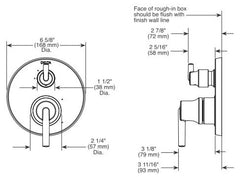 DELTA FAUCET Delta Faucet T24859 Trinsic Two Handle Monitor 14 Series Valve Trim