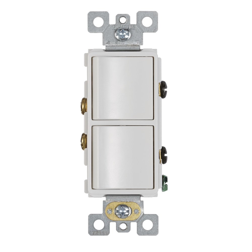 BROAN-NUTONE Broan-NuTone P2RW 2-Function Rocker Switch Wall Control for Bathroom Exhaust Fan