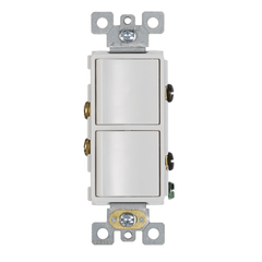 BROAN-NUTONE Broan-NuTone P2RW 2-Function Rocker Switch Wall Control for Bathroom Exhaust Fan