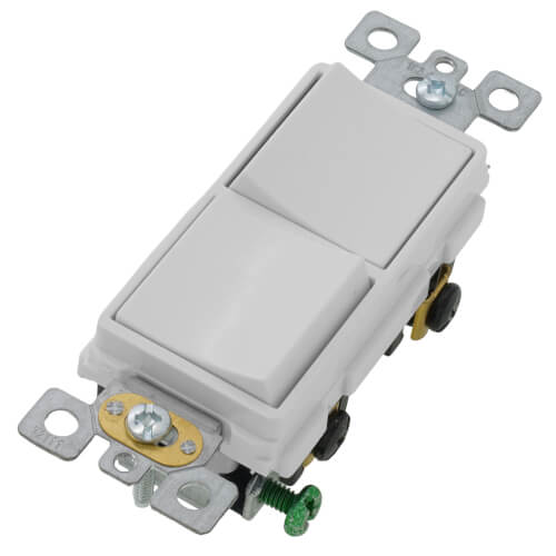 BROAN-NUTONE Broan-NuTone P2RW 2-Function Rocker Switch Wall Control for Bathroom Exhaust Fan
