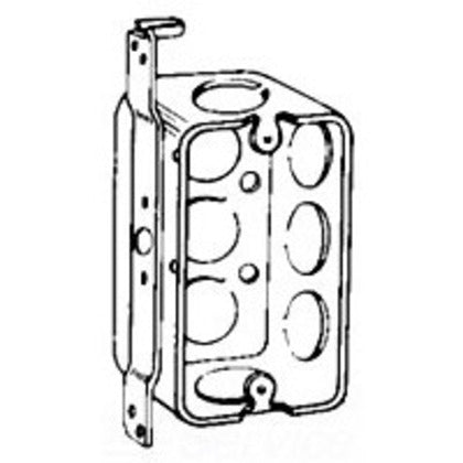 EATON Crouse Hinds TP605 Utility Box 2-1/8 inches Deep S Set 1/2 inches Bracket 1/2 inches KO