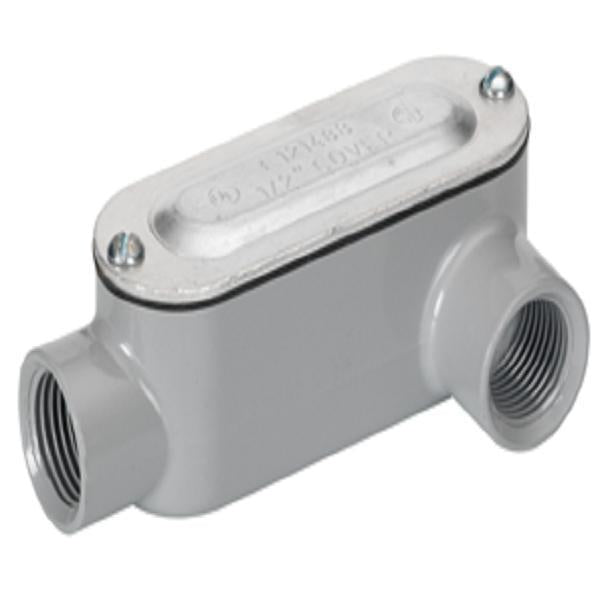 BRIDGEPORT FITTINGS Bridgeport LL-47CG Type LL Conduit Body With Cover and Gasket 2-1/2 Inch