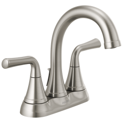 DELTA FAUCET Delta 2533LF-SSTP Kayra 2 Handle Tract-Pack Centerset Bathroom Faucet