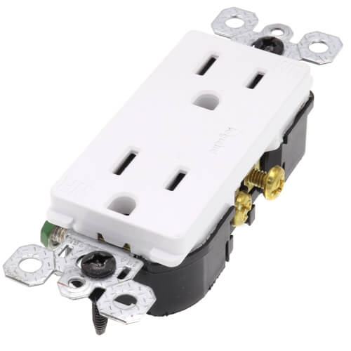 LEGRAND Pass & Seymour 885-TRWRW RECEPTACLE BL STR 125VAC 15A 2 3 WHT SCR