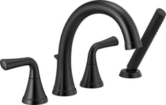 DELTA FAUCET Delta T4733-BL Kayra Roman Tub Trim with Hand Shower Matte Black