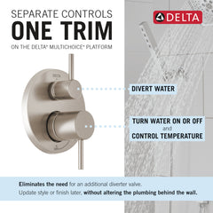 DELTA FAUCET Delta 342702-SP Monitor 14 Series Shower with Raincan, Hand Shower & Rough Valve 1.75GPM